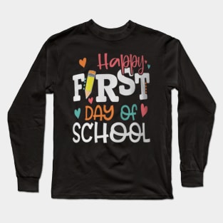 First Day Of School Teacher Kids Back to School Long Sleeve T-Shirt